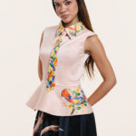 Hand-painted Top + Tie