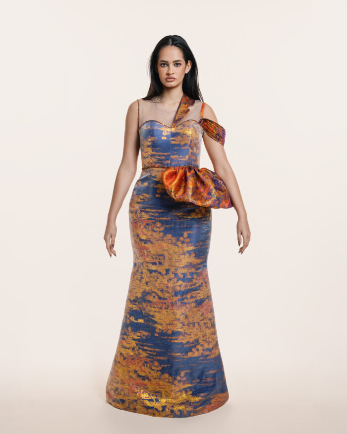 Orange Dress - Side Puff - Image 3