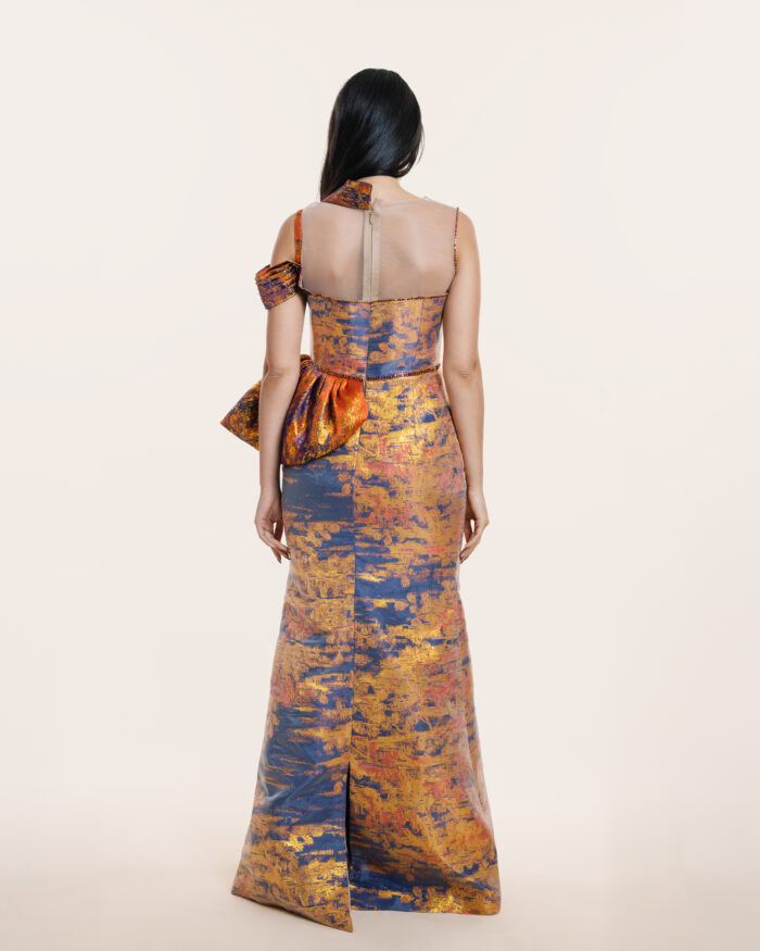 Orange Dress - Side Puff - Image 4