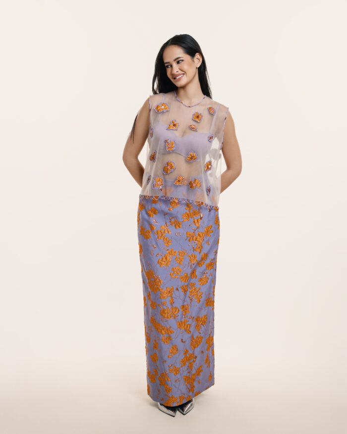 Mauve Pencil Skirt - Image 2