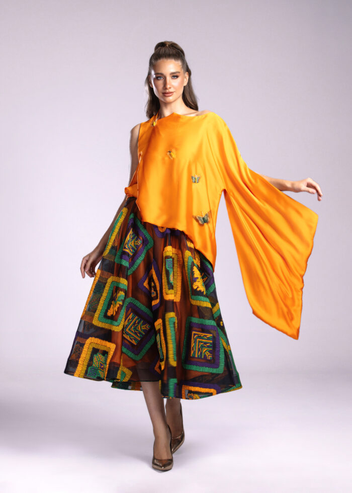 Patchwork Garden - Orange Top - Image 2