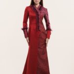 Red Glitter + Feather Dress