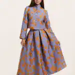 Mauve Pleat Skirt