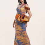 Orange Dress - Side Puff
